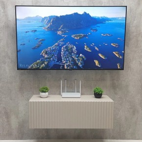 Тумба подвесная под ТВ LINES MTV3-MA 900 Бежевый (Леда-М 10.1.5) в Елабуге - elabuga.ok-mebel.com | фото 3