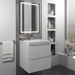 Тумба с раковиной Uperwood Tanos 50 см, подвесная, белая матовая в Елабуге - elabuga.ok-mebel.com | фото
