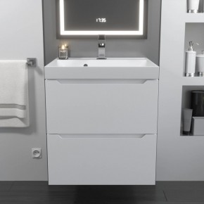 Тумба с раковиной Uperwood Tanos 50 см, подвесная, белая матовая в Елабуге - elabuga.ok-mebel.com | фото 10