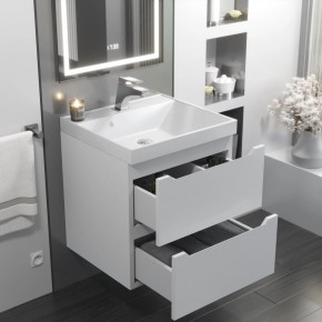 Тумба с раковиной Uperwood Tanos 50 см, подвесная, белая матовая в Елабуге - elabuga.ok-mebel.com | фото 11