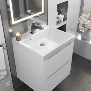 Тумба с раковиной Uperwood Tanos 50 см, подвесная, белая матовая в Елабуге - elabuga.ok-mebel.com | фото 9