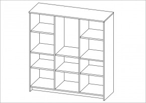 Тумба СИРИУС трехдверная с одним ящиком, цвет белый в Елабуге - elabuga.ok-mebel.com | фото 3