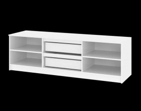 Тумба ТВ большая Парус (Белый/Графит) в Елабуге - elabuga.ok-mebel.com | фото 5