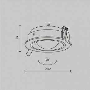 Встраиваемый светильник Maytoni Lens DL105-12W3K-W в Елабуге - elabuga.ok-mebel.com | фото 6