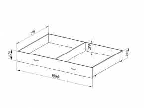 Ящик для металлических кроватей 120*190 (Венге) в Елабуге - elabuga.ok-mebel.com | фото 2