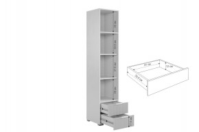 ЗЕФИР Гостиная К2 (белое дерево/черный муар) в Елабуге - elabuga.ok-mebel.com | фото 7
