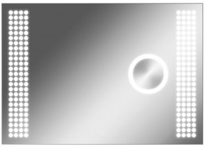 Зеркало Cosmo 100 alum (линза) с подсветкой Sansa (SCL1026Z) в Елабуге - elabuga.ok-mebel.com | фото 1