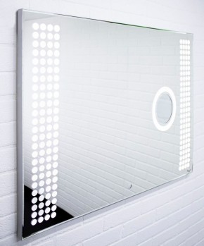 Зеркало Cosmo 100 alum (линза) с подсветкой Sansa (SCL1026Z) в Елабуге - elabuga.ok-mebel.com | фото 3