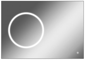 Зеркало Eclipse 100 black с подсветкой Sansa (SE1032Z) в Елабуге - elabuga.ok-mebel.com | фото